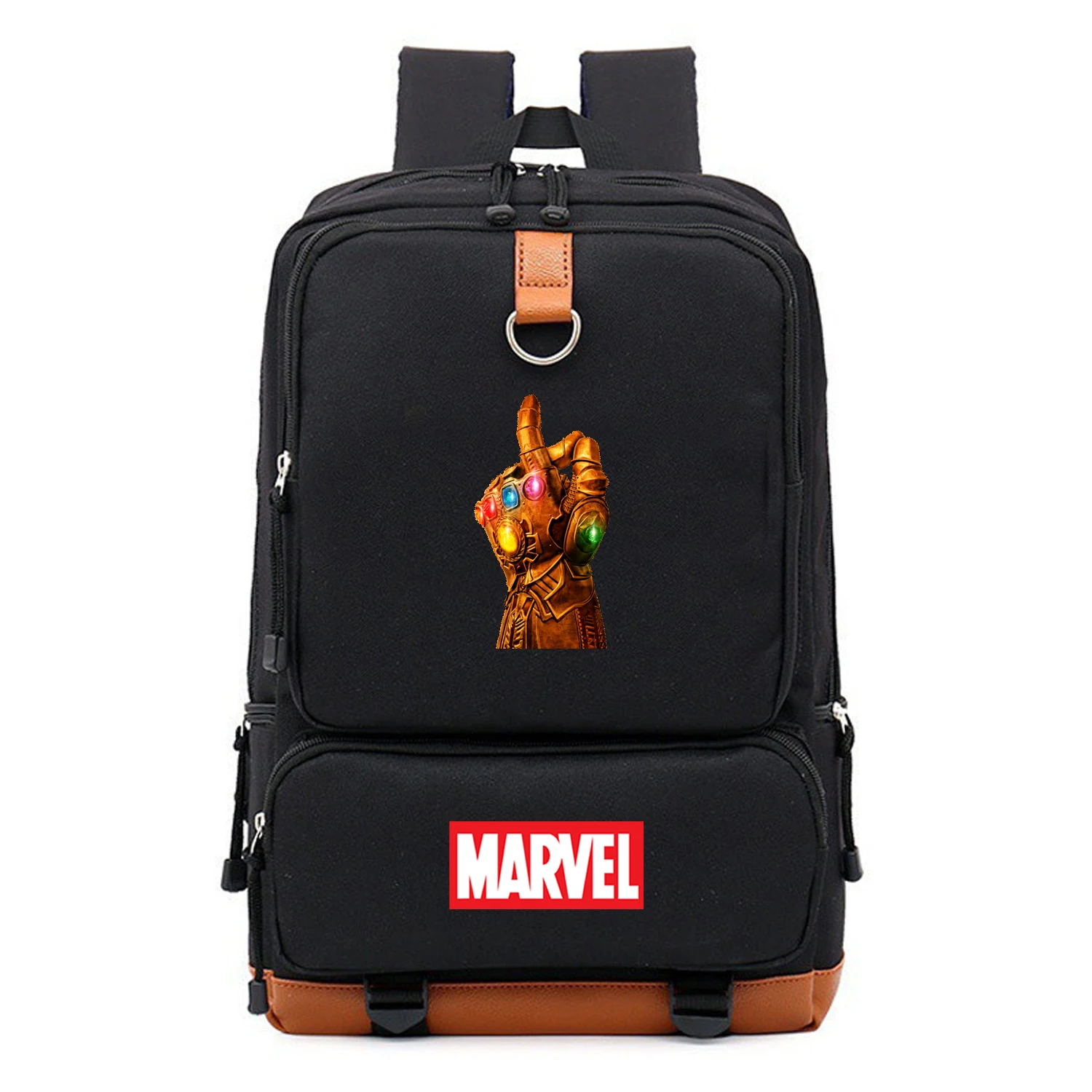 MARVEL Superhero Thanos School Bags Nylon Large Capacity Student Backpack Boy Nylon Material Escolar Mochila Laptop Bag