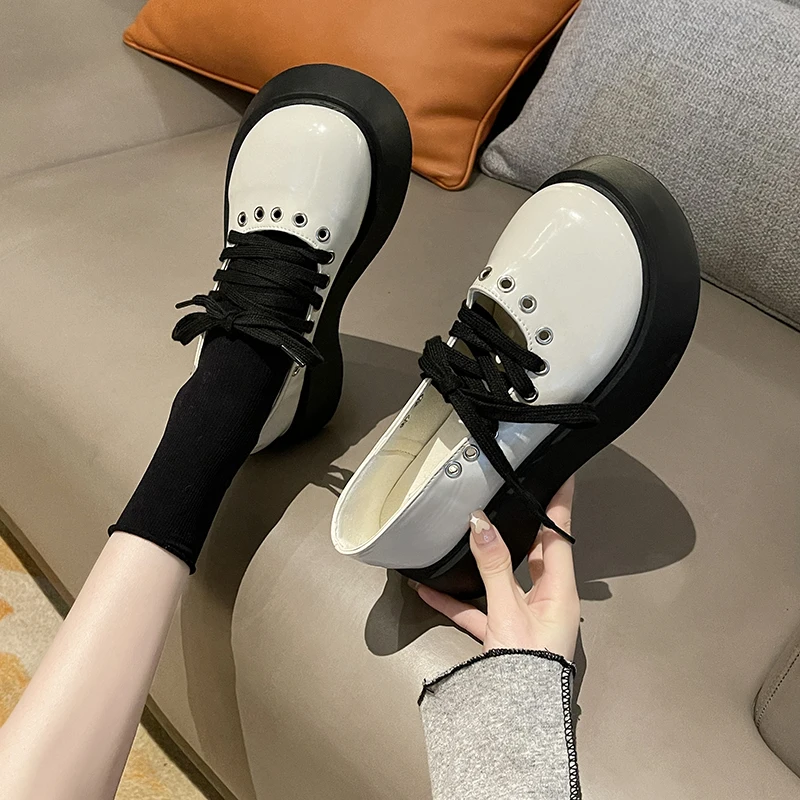 

Platform Goth Retro Lolita Shoes Women's Summer 2021 New High Heels 5cm Strap Lace Up College Soft Girl Sweet Cool Lolitas Shoes