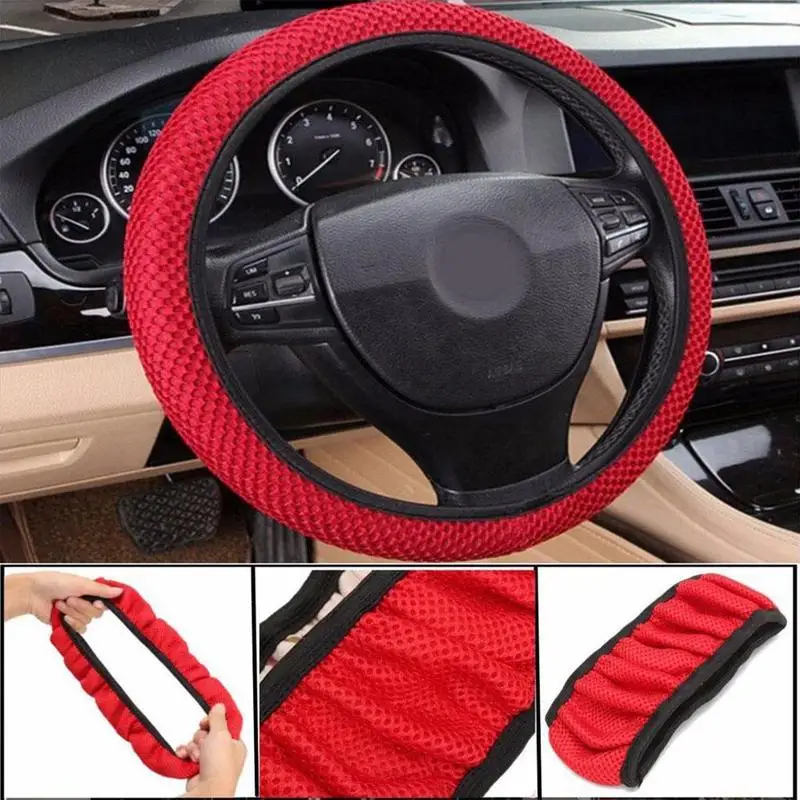 Новинка всесезонный универсальный чехол для руля из ледяного шелка тканевые