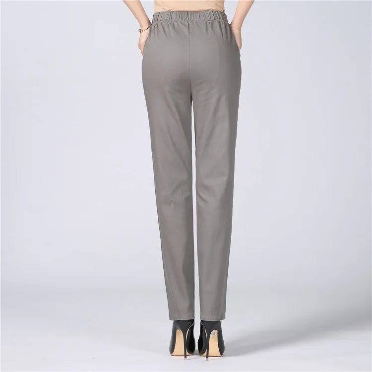 Женские брюки с высокой талией однотонные до щиколотки женские спортивные штаны
