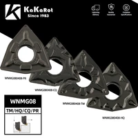 kakarot 10pcs carbide insert wnmg080408 wnmg080404 tm hq cq pr rough semi finishing for steel turning tool lathe black xt1028