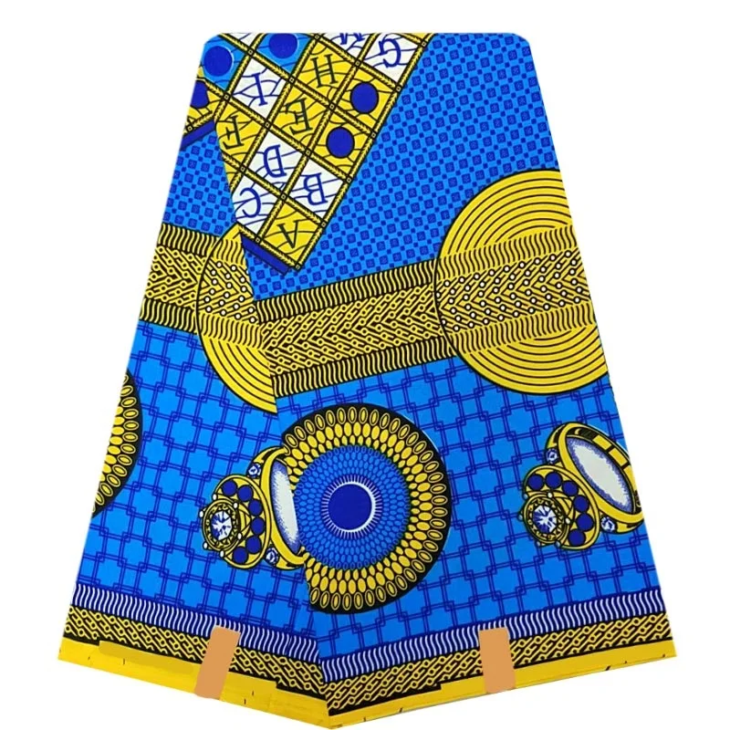 

African Fabric High Quality 2020 Latest 100% Polyester Wax Fabric 6yards Ankara Wax Print African Fabric African Print