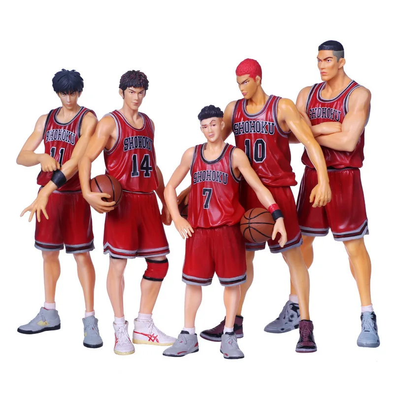 

5 шт. аниме SLAM DUNK Sakuragi Hanamichi ПВХ экшн-фигурки рукава Kaede Акаги Такенори Mitsui Hisashi коллекционные модели игрушек