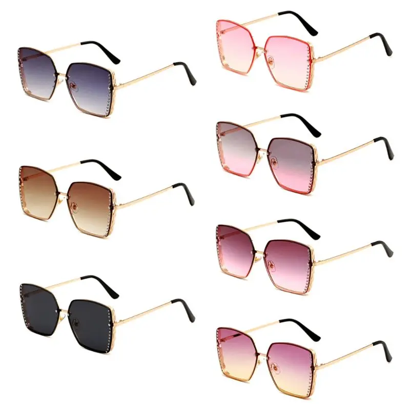 Модные женские солнцезащитные очки бескаркасные очаровательные индивидуальные