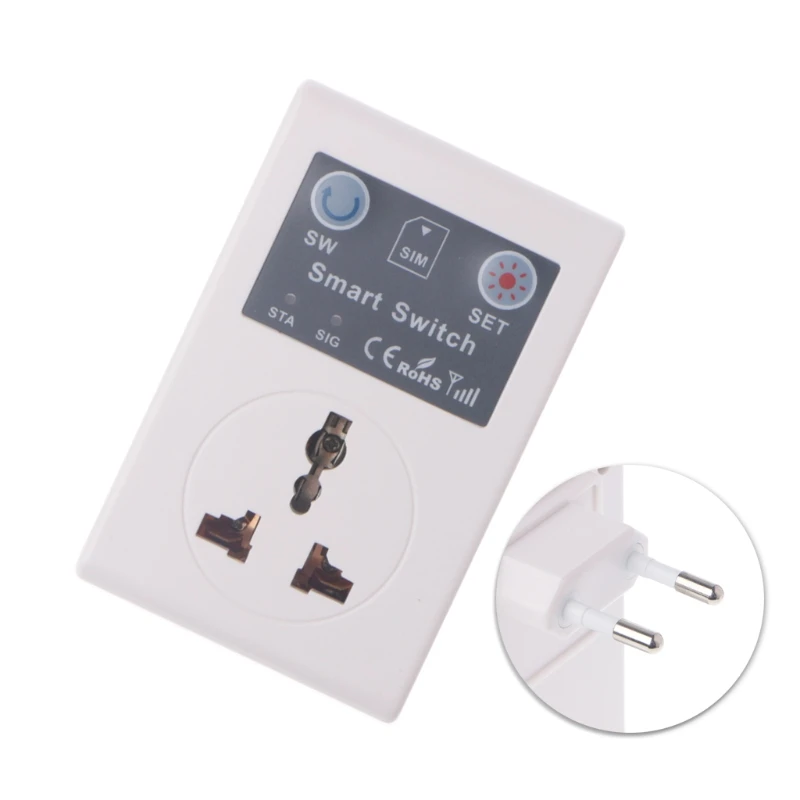 

2021 New EU/UK 220V Phone RC Remote Wireless Control Smart Switch GSM Socket Power Plug