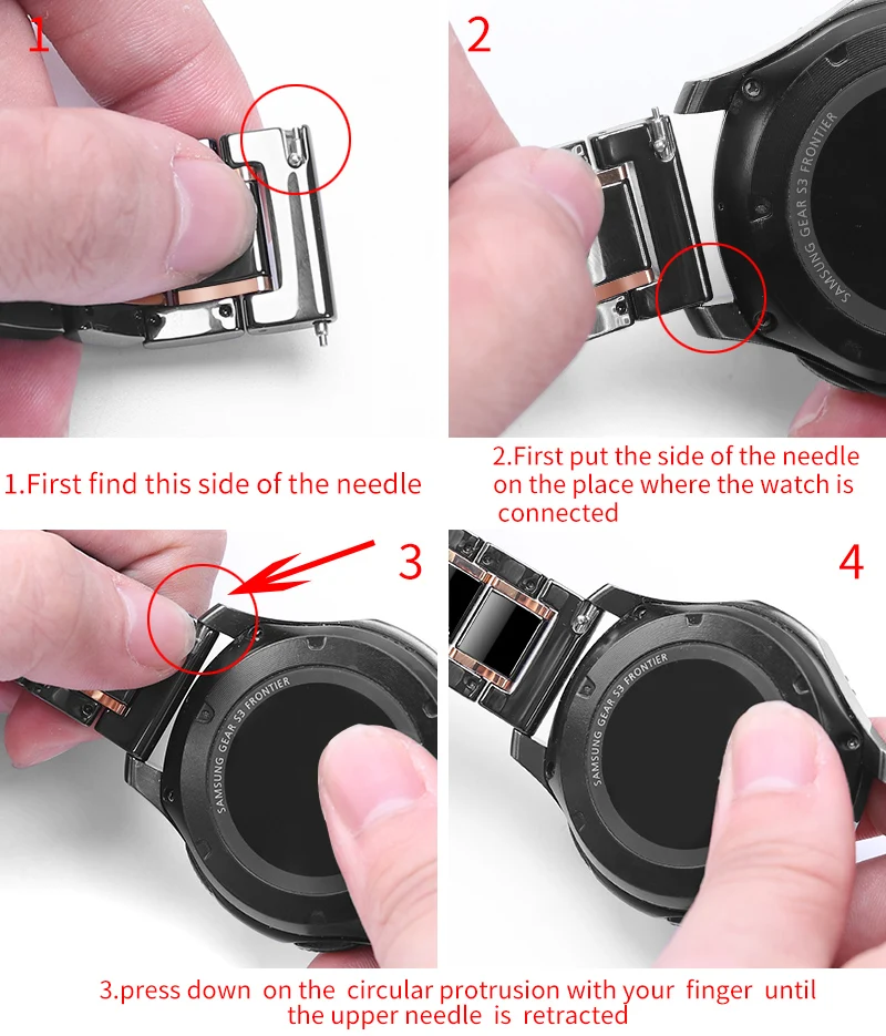 

22mm Ceramic band for Samsung Galaxy watch 46mm strap Gear S3 Frontier watchband Bracelet Huawei watch GT 2 strap 46 GT2 22 mm