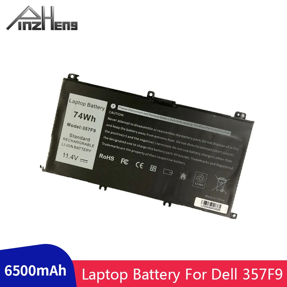 

PINZHENG 6500mAh Laptop Battery For Dell Inspiron 15 7559 7000 7557 7567 7566 5576 5577 P57F P65F 357F9 11.4v 74wh Replacement