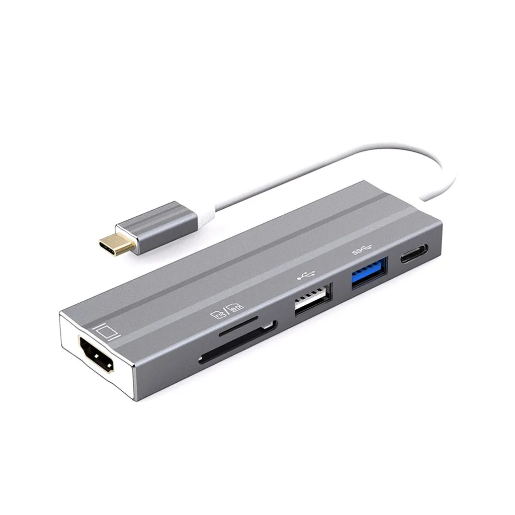 MODAO 2019 6 в 1 USB C type концентратор Hdmi 4K для Gigabit Ethernet Rj45 Lan адаптер кабель передачи