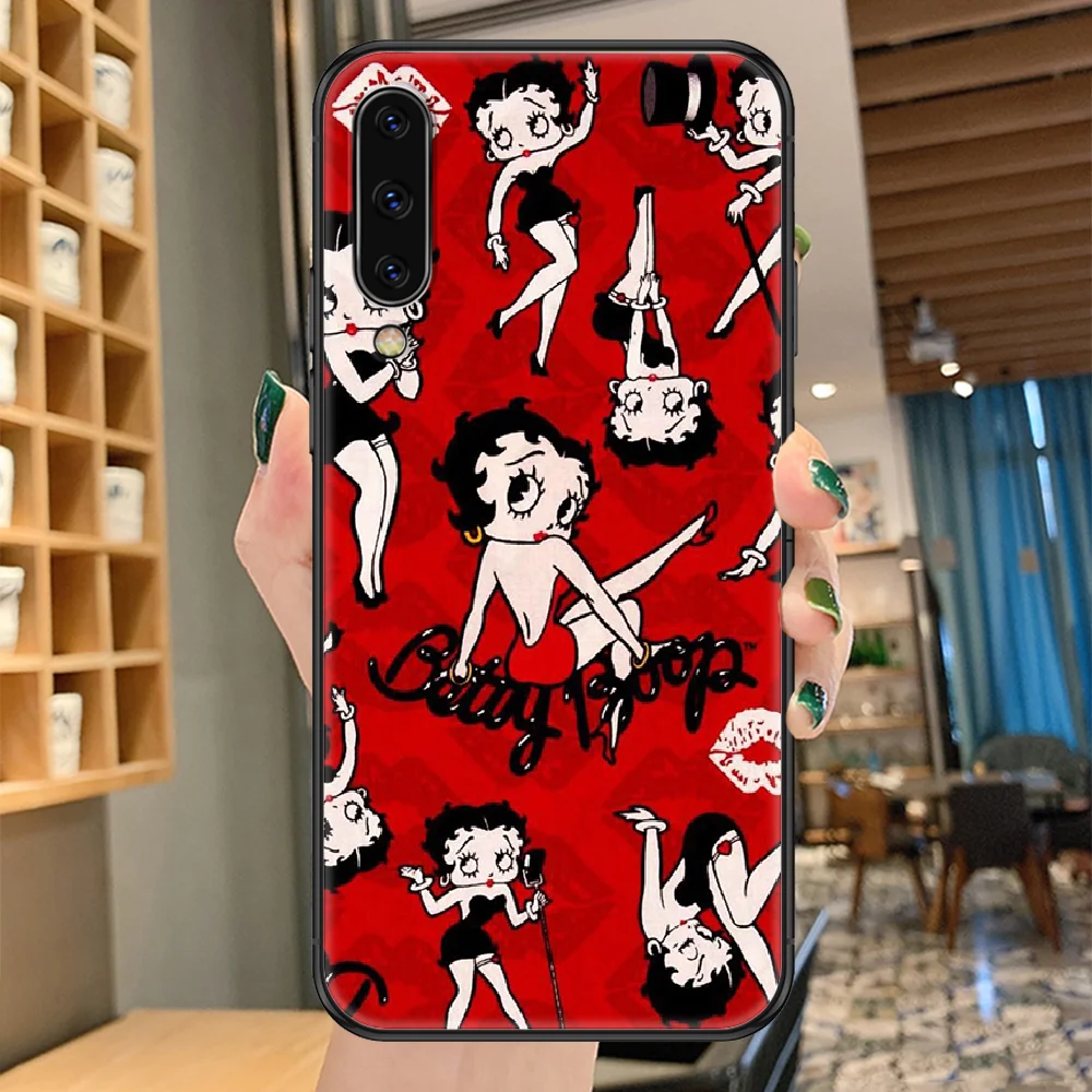 

Lovely Qute Betty Boop Phone case For Samsung Galaxy A 3 5 7 8 10 20 21 30 40 50 51 70 71 E S 2016 2018 4G black soft Etui art