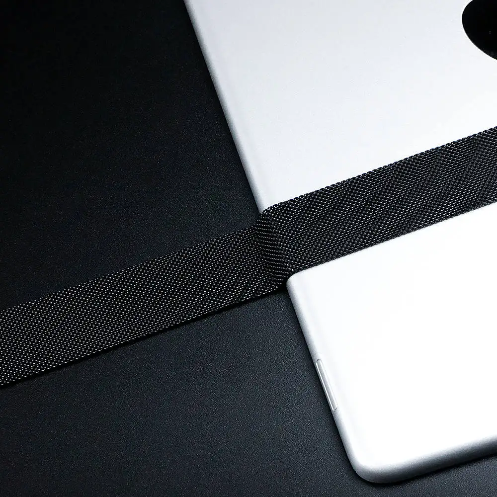 black Высококачественная Миланская петля для apple watch, ремешок для apple watch 4, 5, ремешок 44 мм, 40 мм, iwatch 3, 2, 1, 42 мм, 38 мм, лучший материал - Цвет ремешка: black