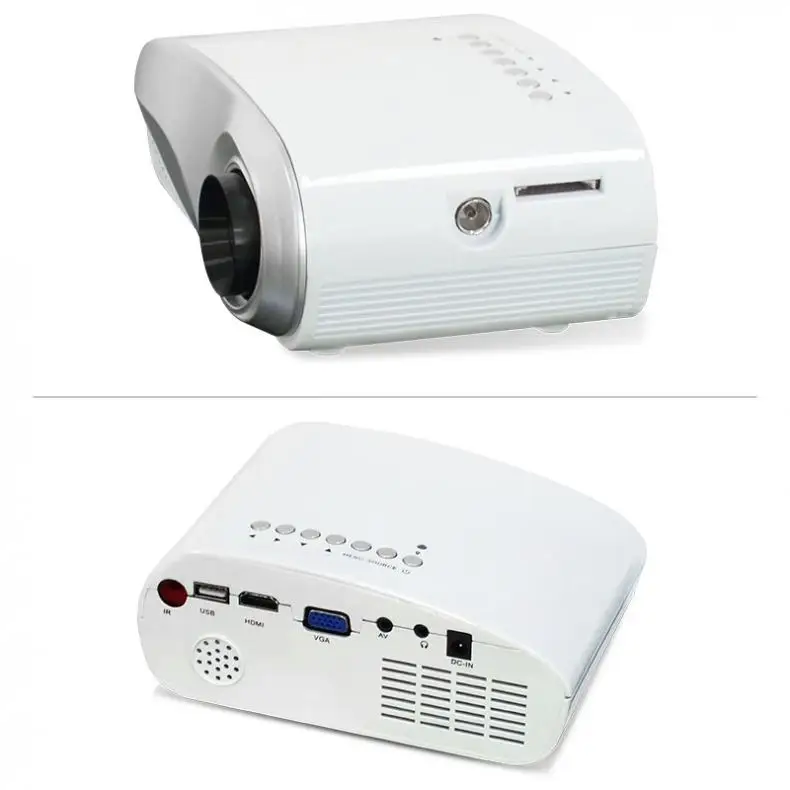 Универсальный портативный мини светодиодный проектор 200 лм домашний со