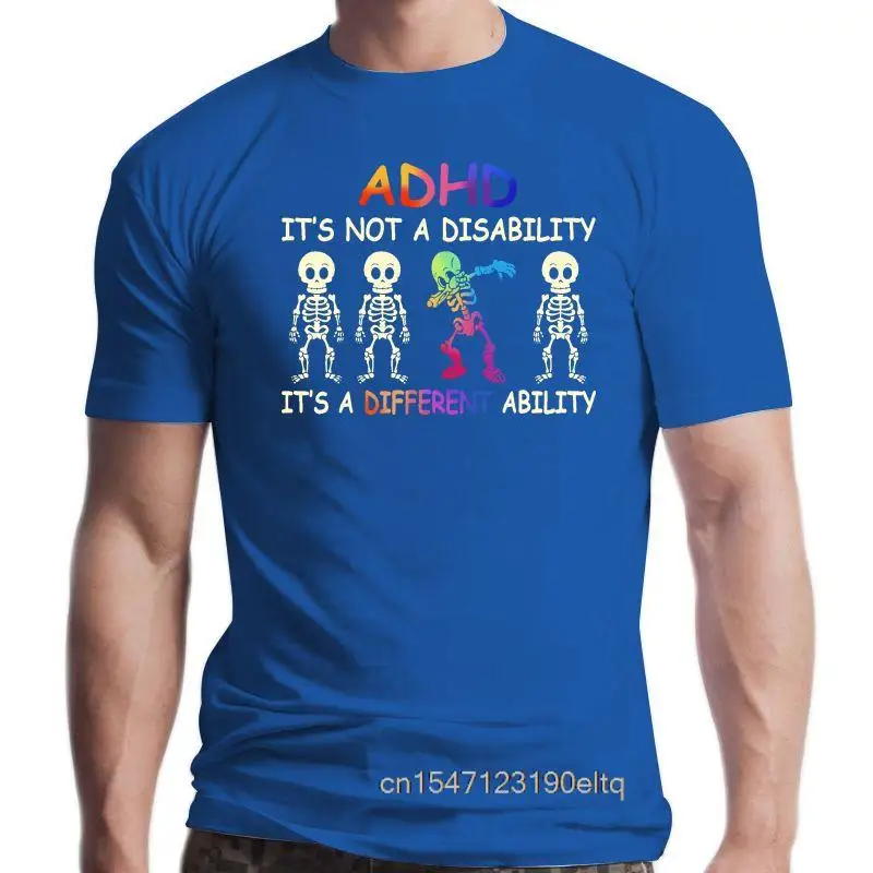 

Adhd ItS Not A Disability Adhd ItS A Different Ability Black T-Shirt S-3Xl Custom Graphic Tees Tee Shirt