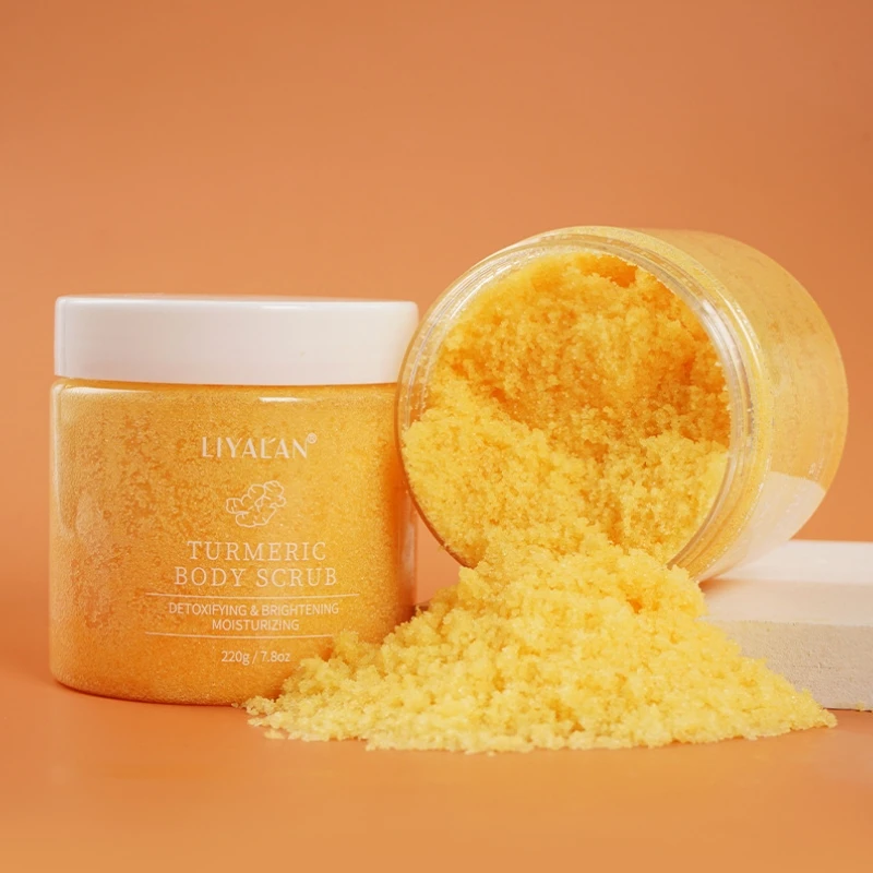 

Turmeric Face Body Sugar Scrub Skin Exfoliating Brightening Acne Treatment Deep Cleansing Pore Dead Skin Natural Organic 220g