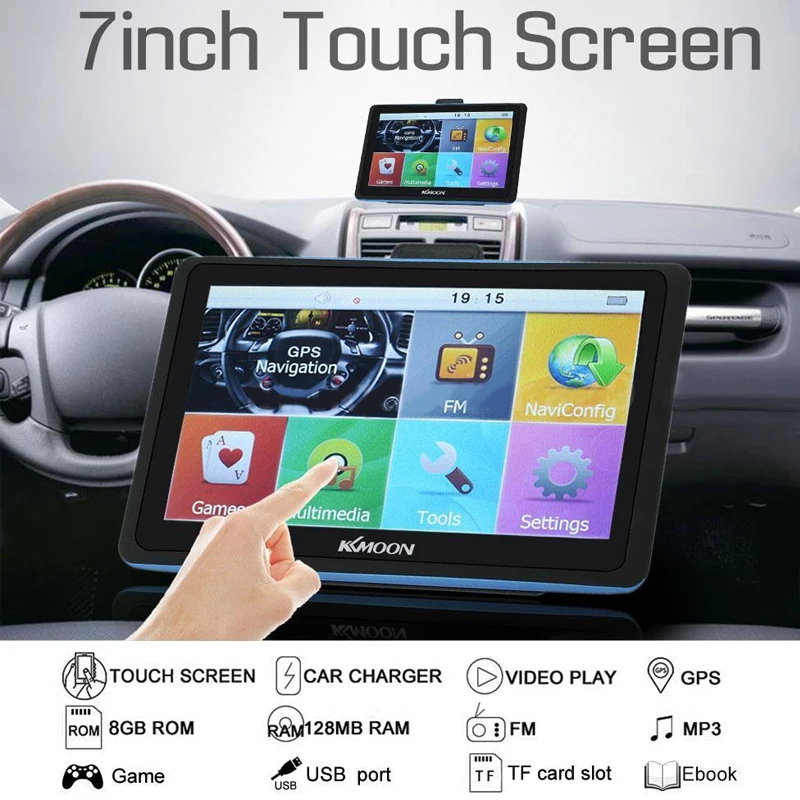 8 ГБ Автомобильный навигатор с европейской картой GPS портативный сенсорный экран