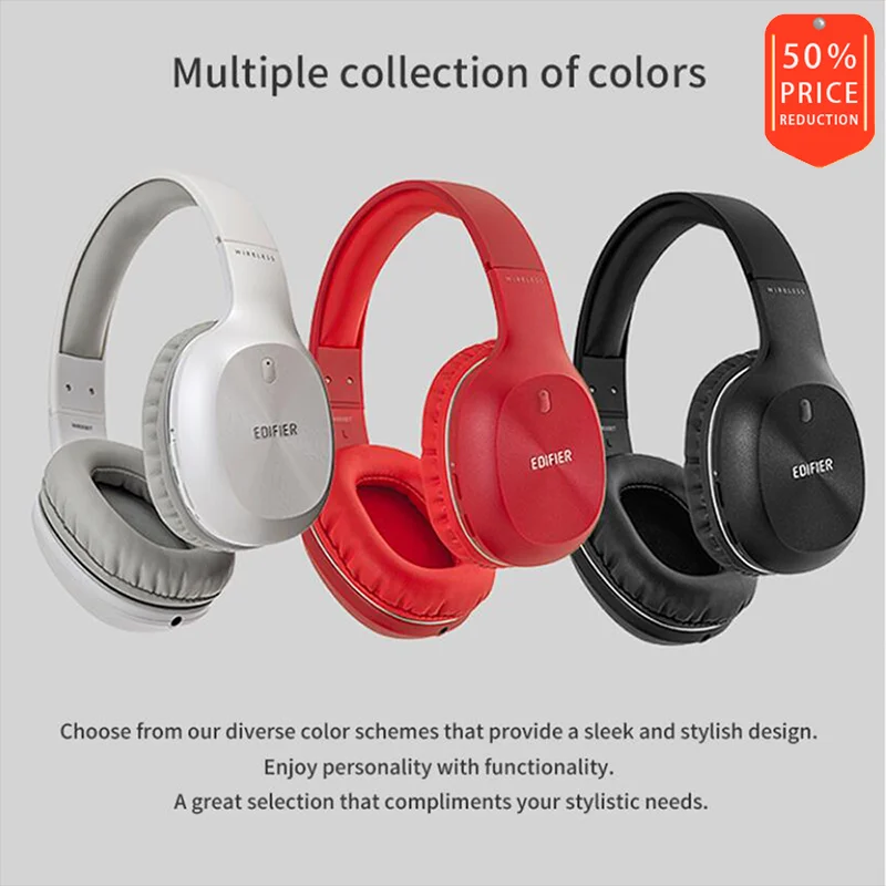 Беспроводные Bluetooth наушники EDIFIER W800BT v4.0 40 мм с драйверами до 50 часов использования
