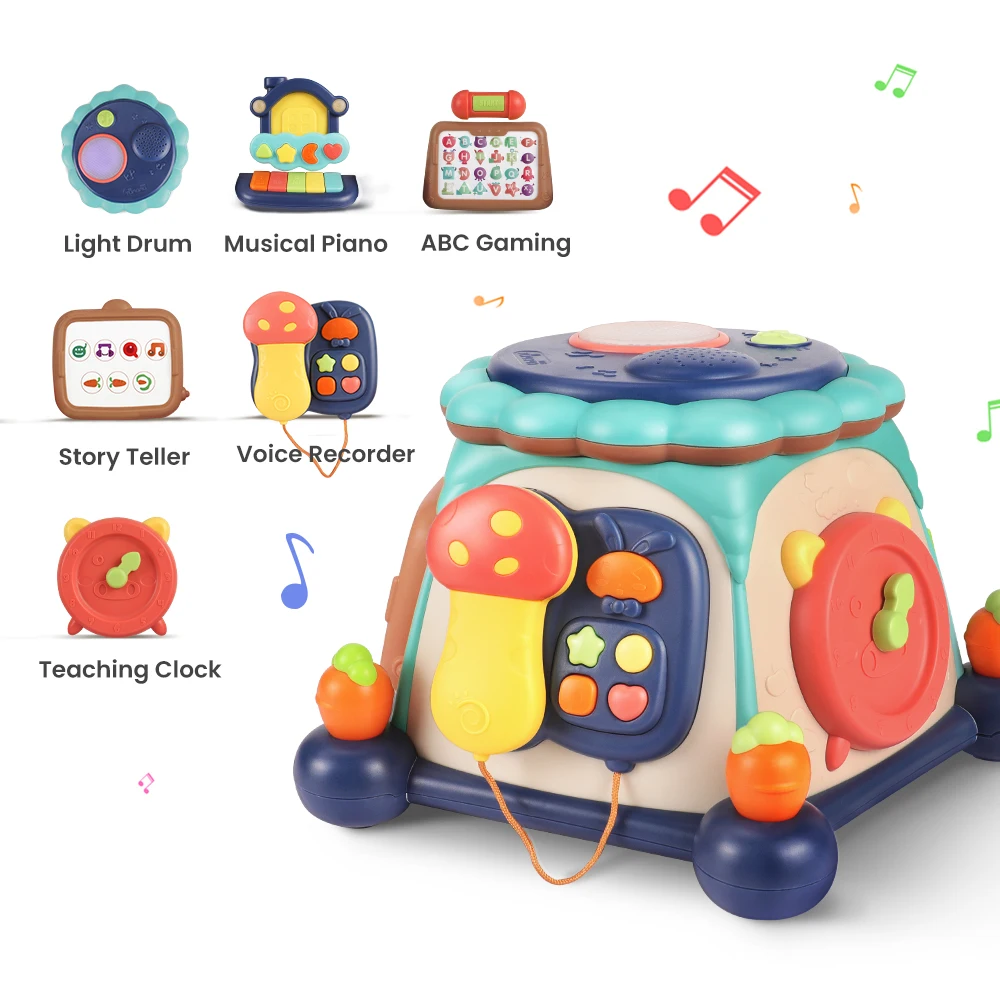 Tumama Многофункциональные Музыкальные игрушки 6 в 1 детский игровой кубик