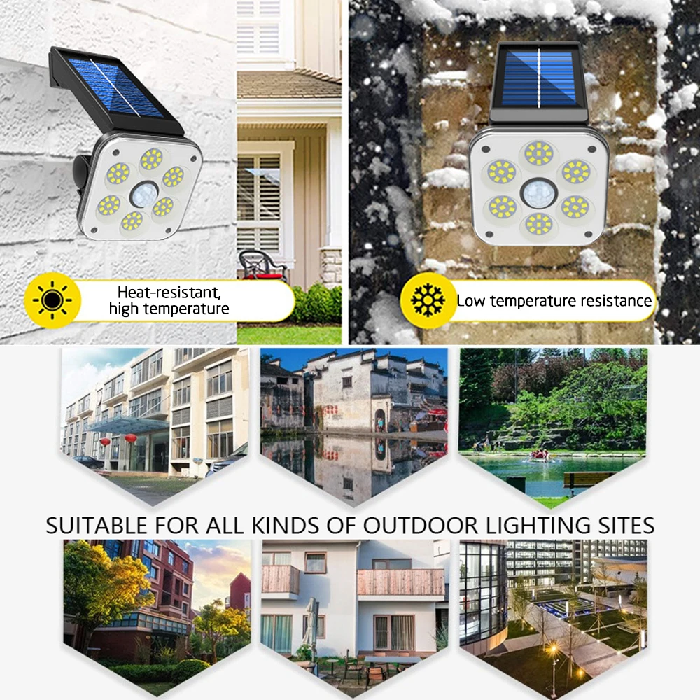 

High Power 3 Working Mode Solar Lamp Motion Sensor LED Solar Charging Light Outdoor Garden Yard Waterproof Security Wall Light