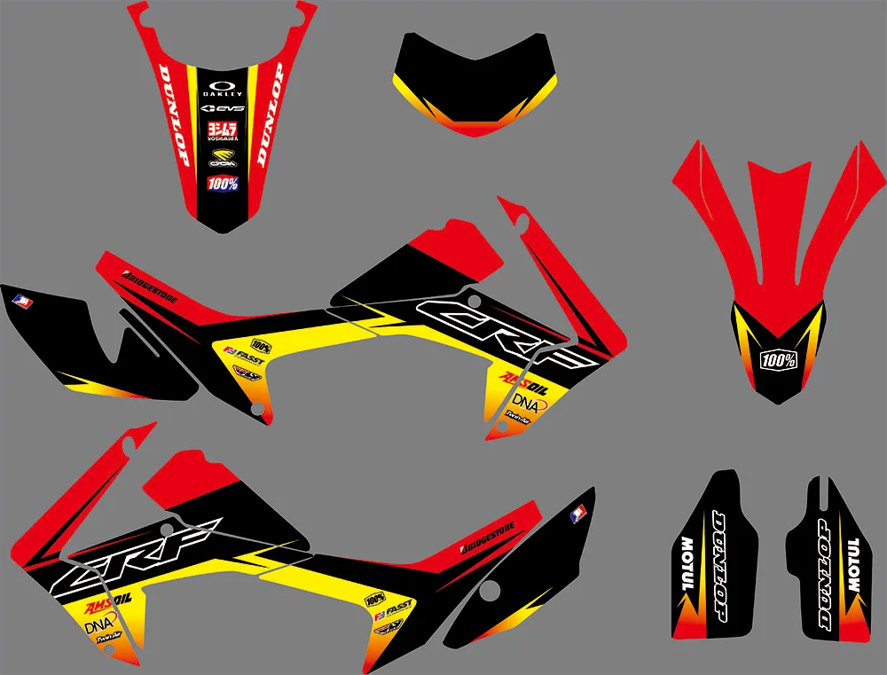 

TOYOU GRAPHICS Personalised Stickers Motorcycle Decos Kits for HONDA CRF250L 2012 2013 2014 2015 2016 2017 2018