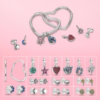 genuine 925 sterling silver heart shaped earrings womens bracelet s925 sterling silver earrings with original me charm