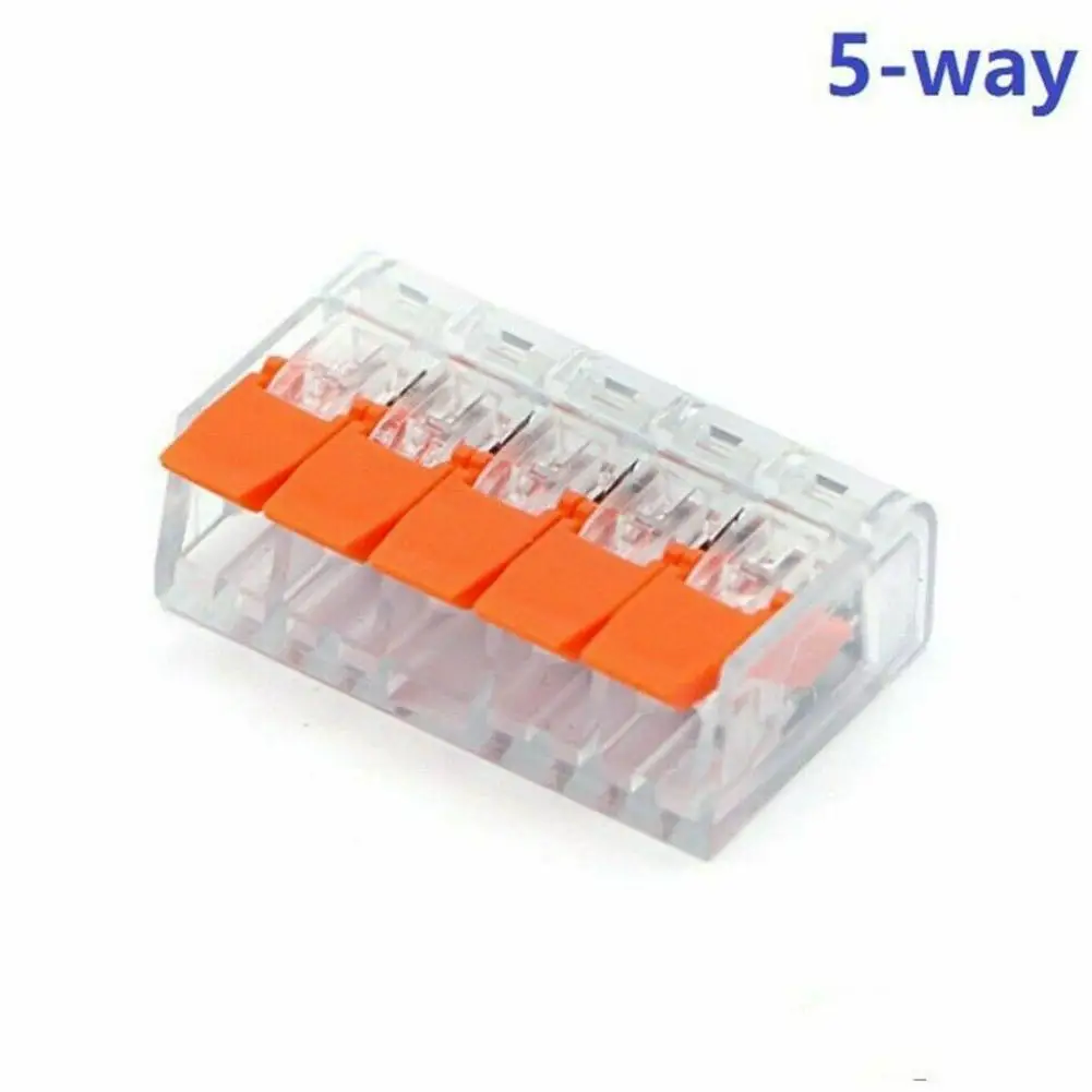 

75pcs Connectors Fast Terminal Block PCT412 Connector 4-hole Building Terminal Red/blue/pink/orange Copper