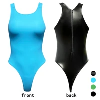 xckny one piece t zipper swimsuit pu texture black swimsuit matte swimsuit sexy tight swimsuit beach swimsuit