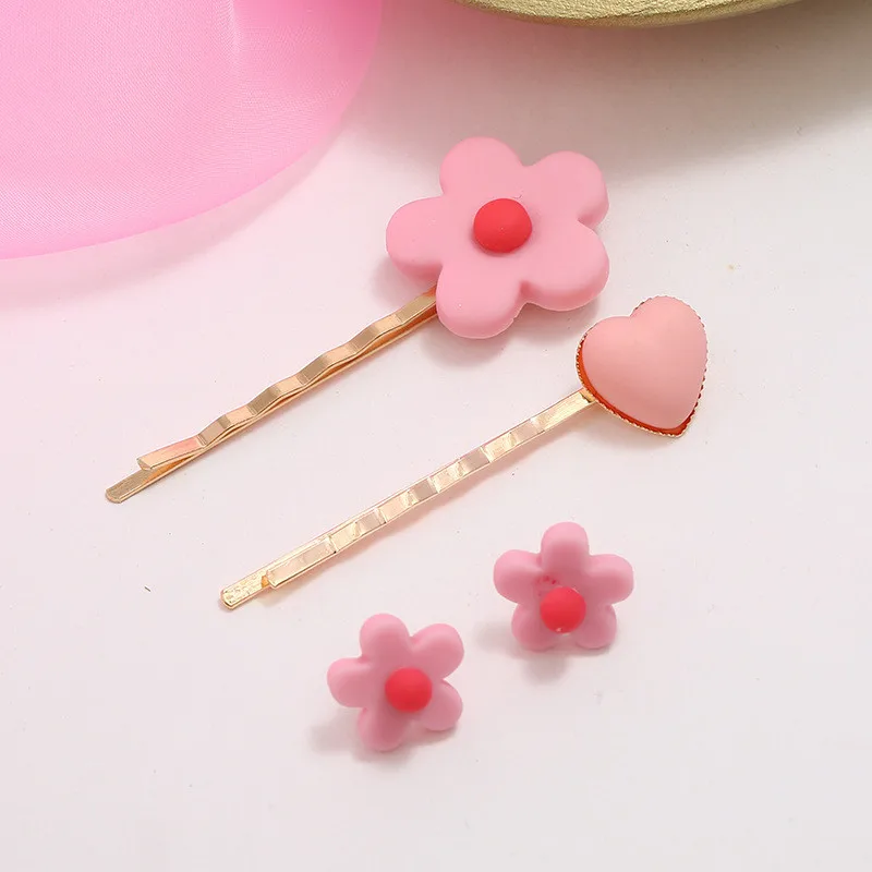 Новинка 2020 Детские милые клипсы для волос Цветные Цветочные аксессуары |