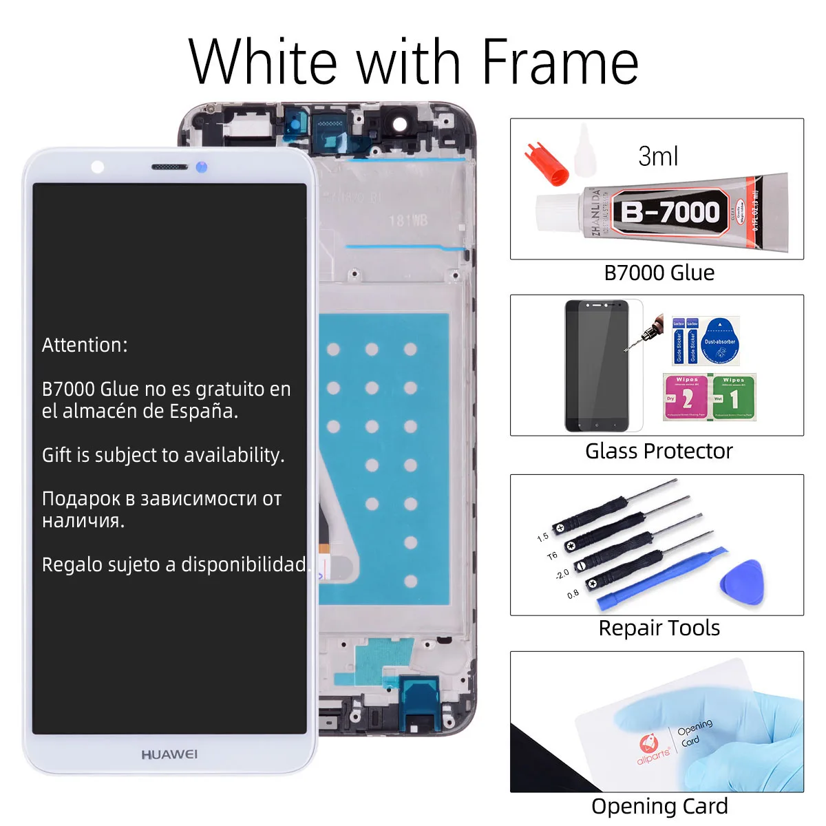 with Frame White Дисплей для HUAWEI P Smart Enjoy 7S FIG LX1 fig-lx3 fig-lx1 LCD в сборе с тачскрином на рамке 5.65'' черный белый синий золото - Цвет: with Frame White