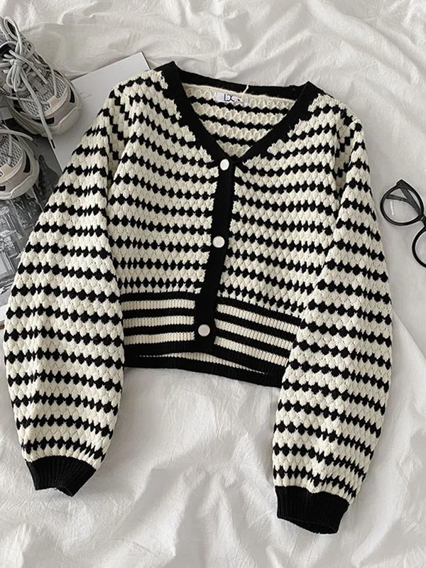 

Женский свитер в полоску, в Корейском стиле