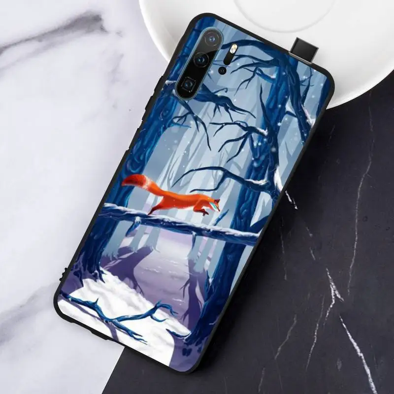 

Anime funny foxs Cartoon cute animal Phone Case For Huawei honor Mate P 10 20 30 40 Pro 10i 9 10 20 8 x Lite