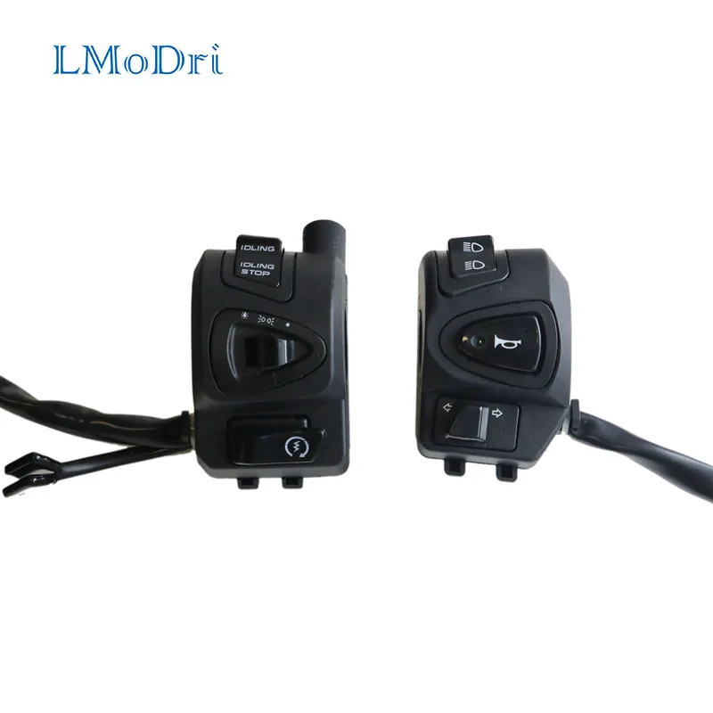 

LMoDri 7/8" 22mm Motorcycle Switches Motorbike Horn High/Low Beam Headlight Turn Signal Start Stop Handlebar Control Switch