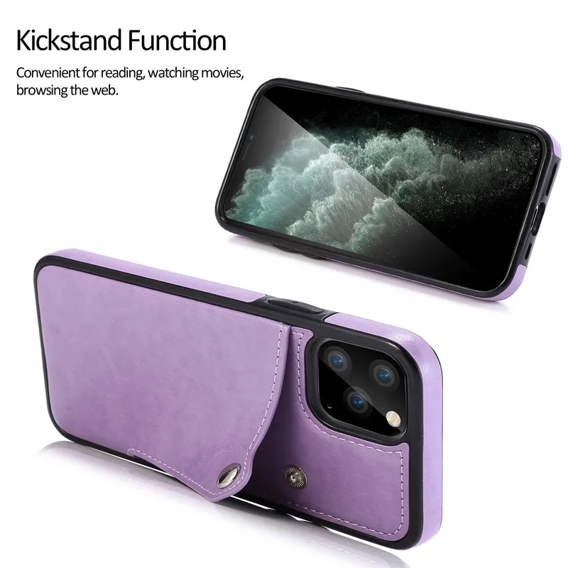 Кожаный чехол книжка премиум класса для iPhone 11 Pro XR XS Max 6 6s 7 8 Plus 5S с держателем