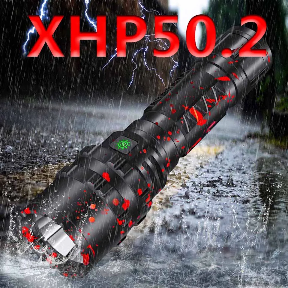 Светодиодный фонарик cree xhp50.2 зарядка через usb растягивающийся ударопрочный