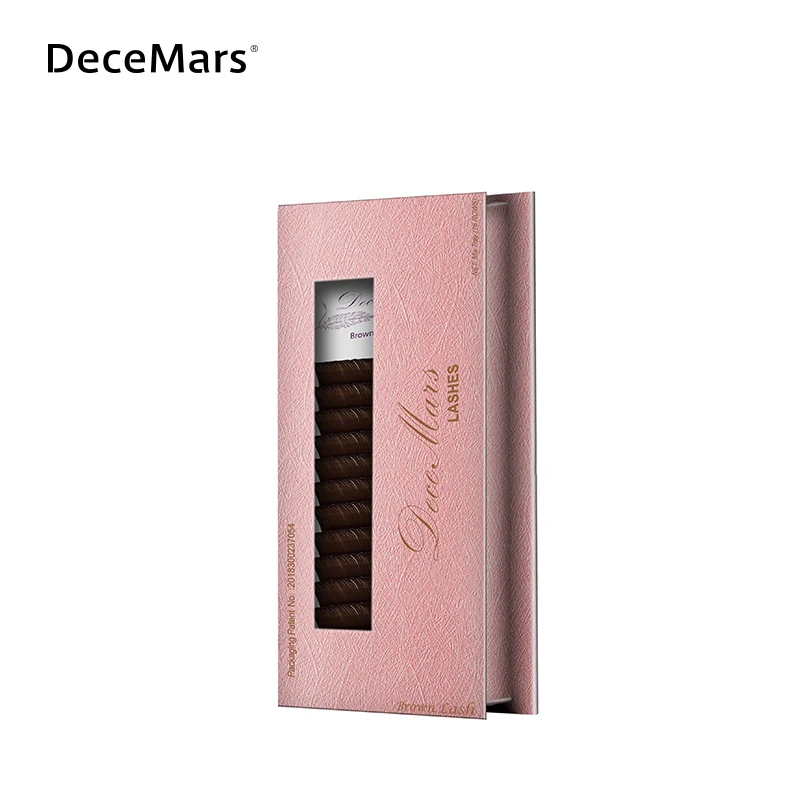 Коричневые матовые Эллипсы DeceMars плоские накладные ресницы Мягкие Накладные