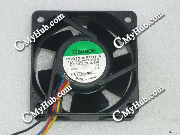 Для SUNON PSD1206PTB1 A (2).U.B3667.F.GN 12 В 3 6 Вт 6025 см 60 мм 60x60x25 4 контактный охлаждающий