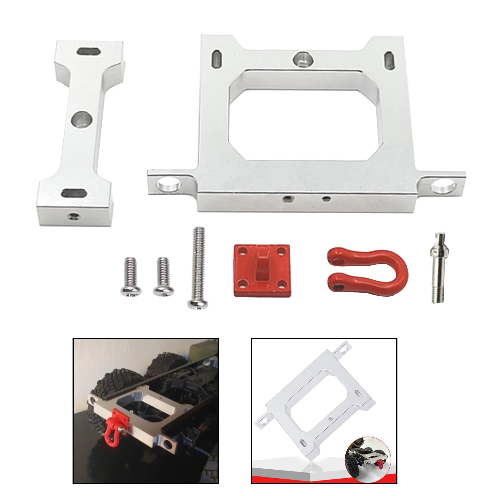 

1/16 RC Rear Bumper +Beam +Trailer Hook Set for WPL C14 B14 B24 B36 Model