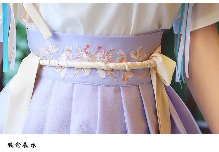 Китайский древний традиционный Hanfu Женский Современный топ и юбка для косплея |