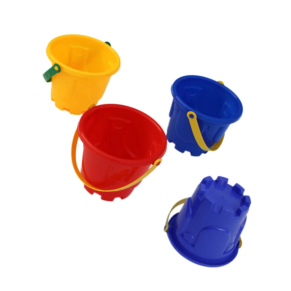 

4pcs Children Beach Sandbox Toys Castle Bucket Sand Educational Beach Game Toys (Random Color)