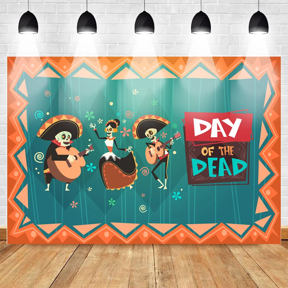 Диа де лос муэртос фон мексиканский День мертвых вечерние сахарный череп калака