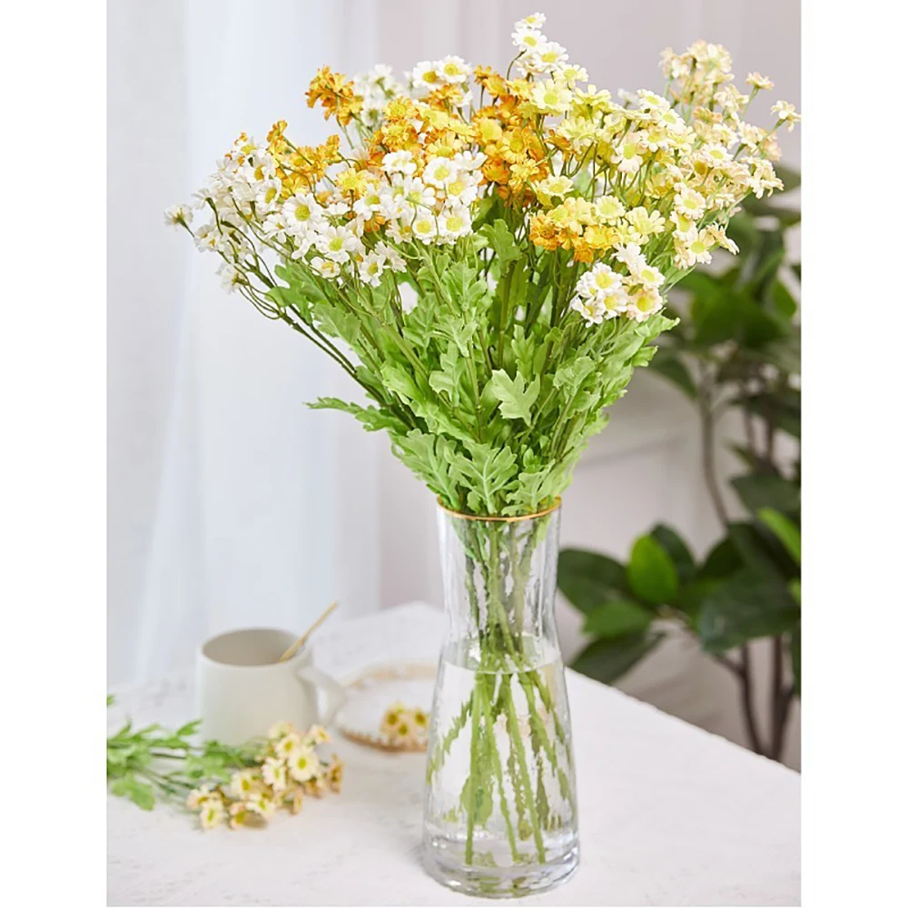 Imitation Flowers Raw Silk Pastoral Style Little Daisy Living Room Table Hotel Office Wedding Party Decoration