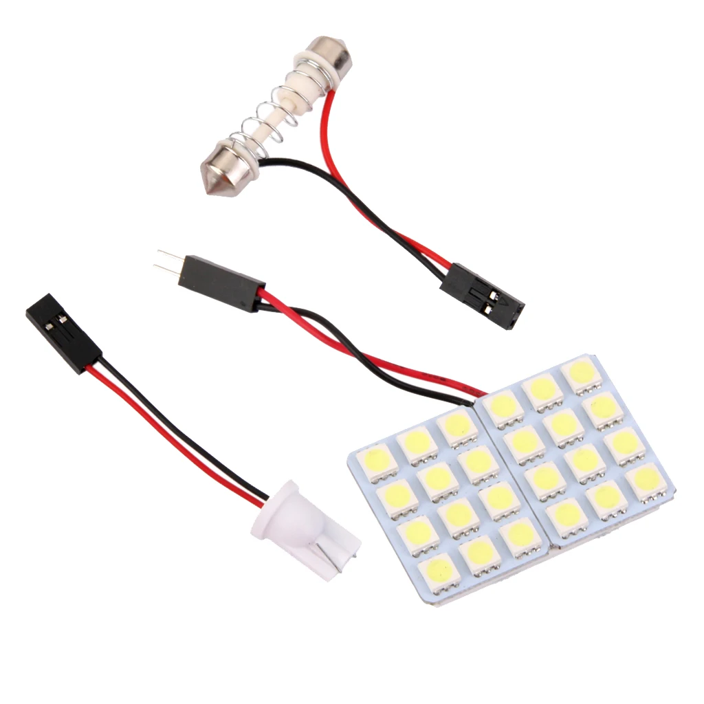 1 Набор DC 12V T10 5050 24-SMD светодиодная гирлянда купольная световая панель интерьерная