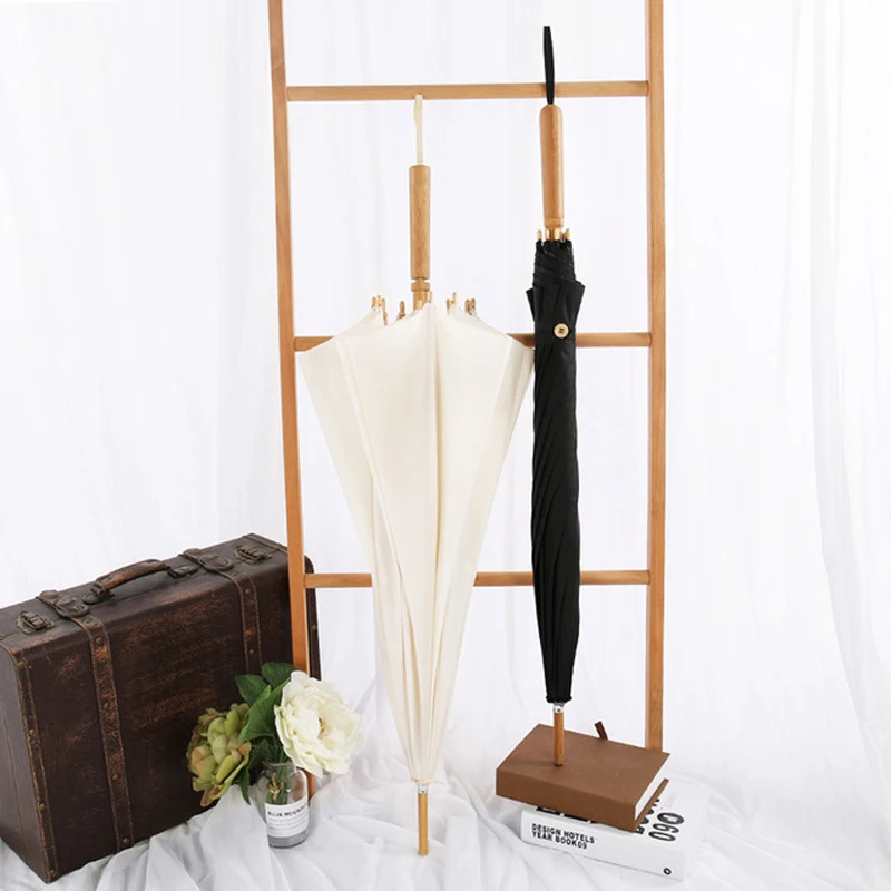 Miglior Ombrello Bianco Manico Lungo Protezione Uv Ombrello Esterno Antivento Moda Grande Adulto Sombrilla Playa Rain Gear BD50UU