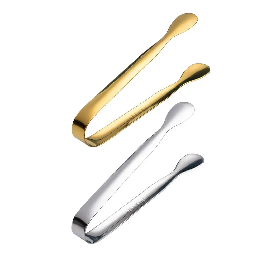 

1pc Colorful Stainless Steel Ice Tongs With Smooth Edge Cube Sugar Tongs For Tea Party Coffee Bar Food Serving Gadgets