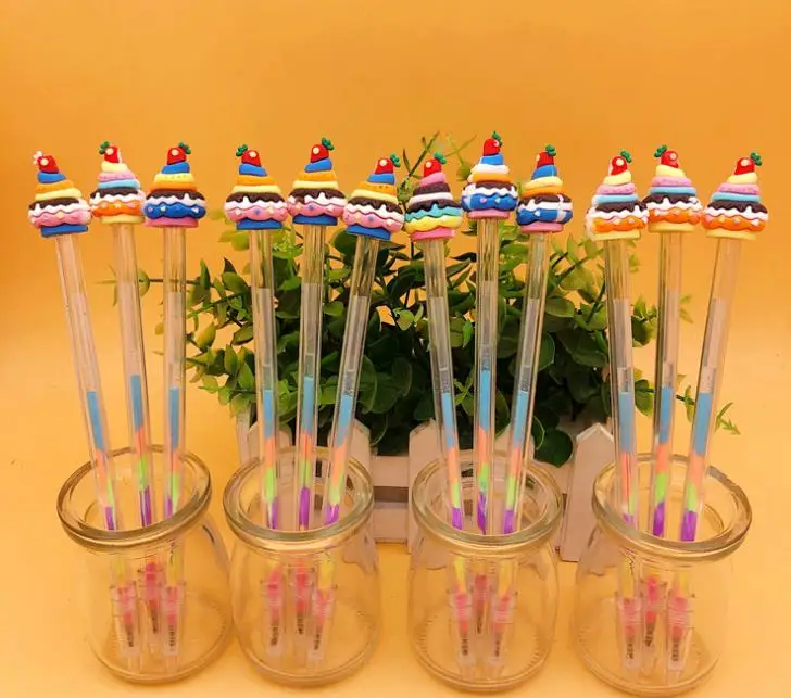 4 шт./компл. милый Единорог динозавр торт градиентные блестящие искусственные