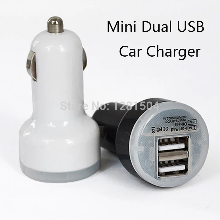 Автомобильное зарядное устройство Mini Bullet с двумя usb-портами 2 порта адаптер для