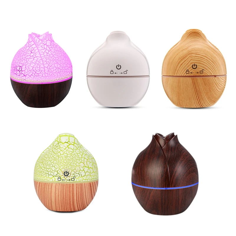 130 мл ультразвуковой диффузор эфирных масел цветы USB увлажнитель воздуха для дома