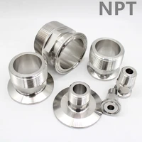 high quality tri clamp npt male adapter ss304 homebrew supply fitting connector stainless ferrule