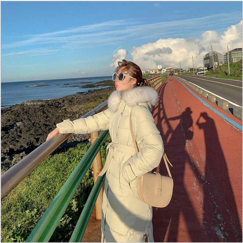 

2019 New Winter Coat Women's Parka Loose Cut Length Below Knee Jacket Casual Style Resistant Collar Hooded winter jacket 4XL 343