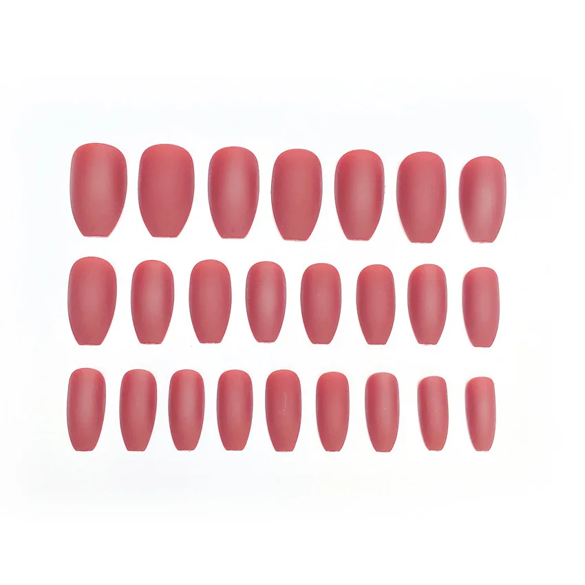 

High Quality Fashion Long Nail Frosted Solid Color Fake Nails Nail Salon Art Jewelry Decoration Professional Tools