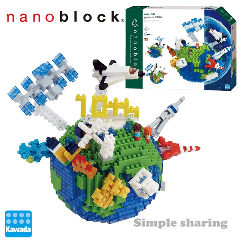 NanoBlock земля NBM 028 3D модель мир 880 шт DIY алмаз мини микро строительные блоки кирпичи
