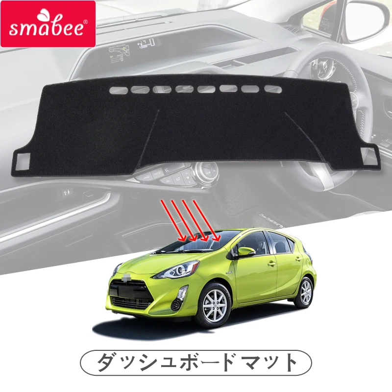 Smbee-cubierta para salpicadero de coche, alfombra Aqua para Toyota Prius C 2011 - 2019 RHD, accesorios, parasol, capa automática